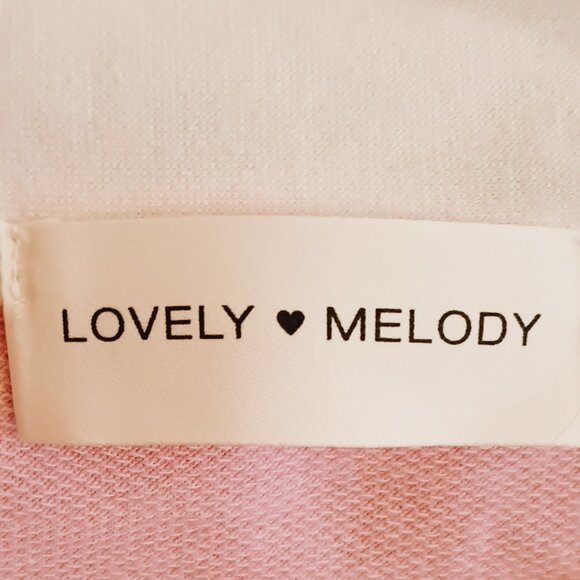 Lovely Melody Long Sleeve Top XL Pink & Stripe Collared Exposed Seam Blouse - Picture 7 of 8